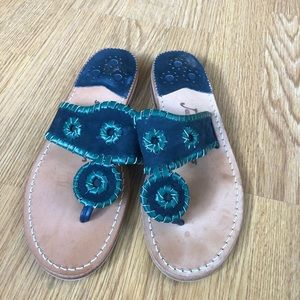 Blue and Green Jack Rogers Sandals